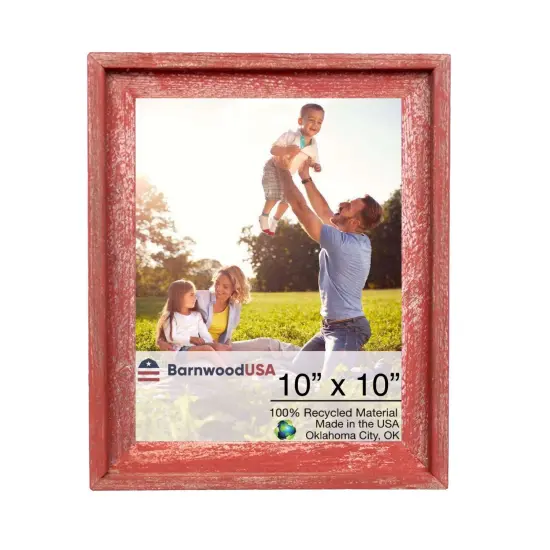 Rustic Farmhouse Signature Series Reclaimed Wood Picture Frame Red {1}