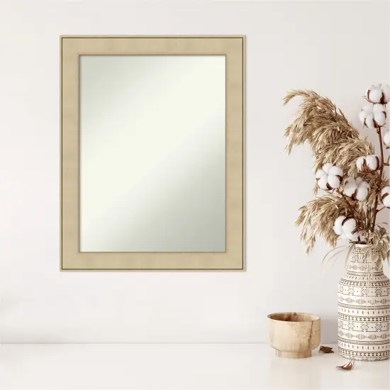 Amanti Art Non-Beveled Wall Mirror, Classic Honey Silver Frame {5}