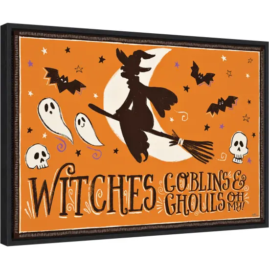 Spooktacular X by Janelle Penner 23-in. W x 16-in. H. Canvas Wall Art Print Framed in Black {1}