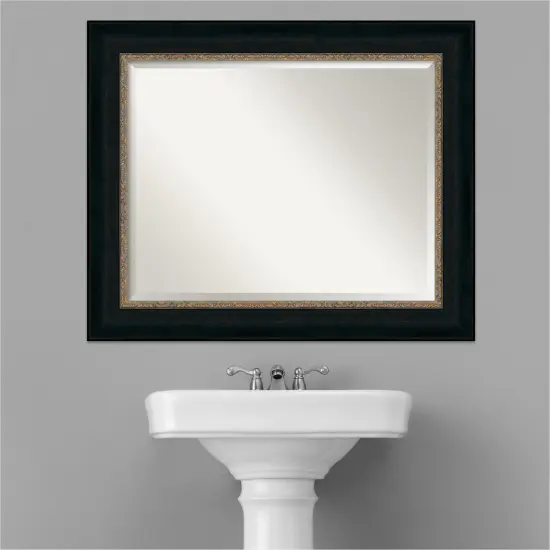 Beveled Bathroom Wall Mirror, Paragon Bronze Frame {6}