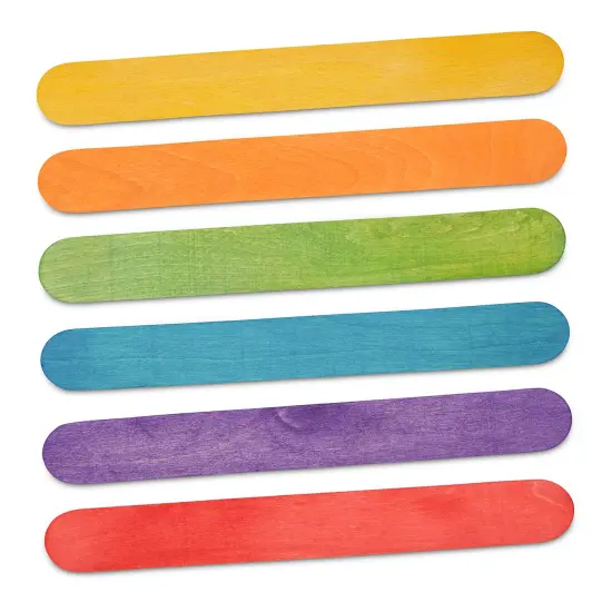 Colored Popsicle Sticks for Crafts, 6 inches Long x 3/4 inch Wide |Woodpeckers {4}