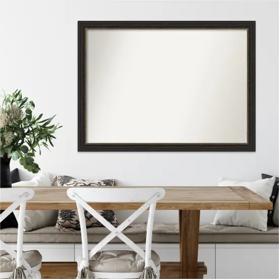 Amanti Art Non-Beveled Wall Mirror, Accent Bronze Narrow Frame {7}