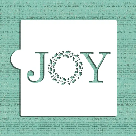 Joy with Holiday Wreath Cookie & Craft Stencil | CM184 by Designer Stencils | Cookie Decorating Tools | {6}