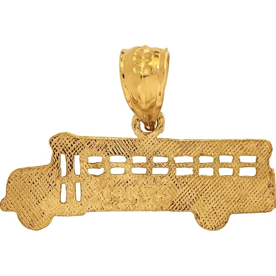 School Bus Charm 14k Gold 9.5mm {2}