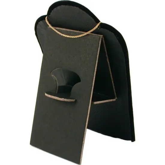 8Pc Necklace Chain Display Pendant Black Velvet Jewelry Set 3 3/4" x 5 1/4" {4}