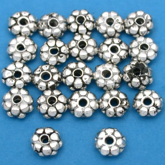 15g Bali Spacer Bead Antq Silver Plt 7.5mm Approx 20 {1}