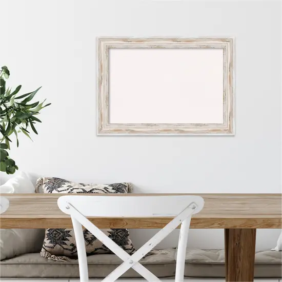Cork Board, Alexandria White Wash Narrow Wood Frame - Bulletin Board, Organization Board, Pin Board White Cork {4}