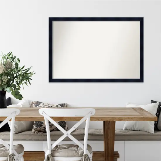 Amanti Art Non-Beveled Wood Wall Mirror, Madison Black Frame {7}