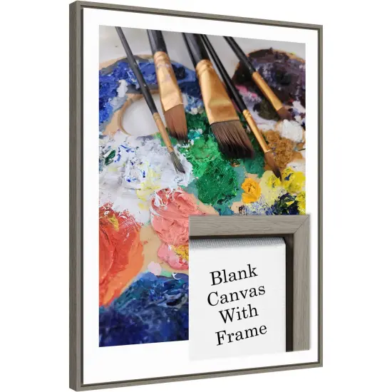 Framed Blank White Canvas for DIY Artwork, Crafts and Painting Sylvie Greywash {2}