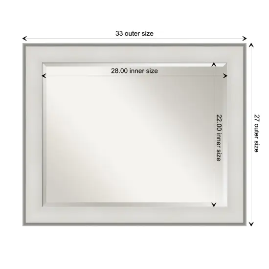 Beveled Bathroom Wall Mirror, Imperial Frame {1}