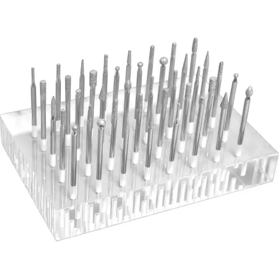 Euro Tool Bur Stand & 40 Diamond Grinding Burs Set {1}