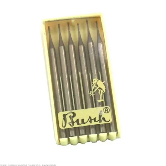 6 Busch Cylinder Square Cross Cut Burs ISO 007 {1}