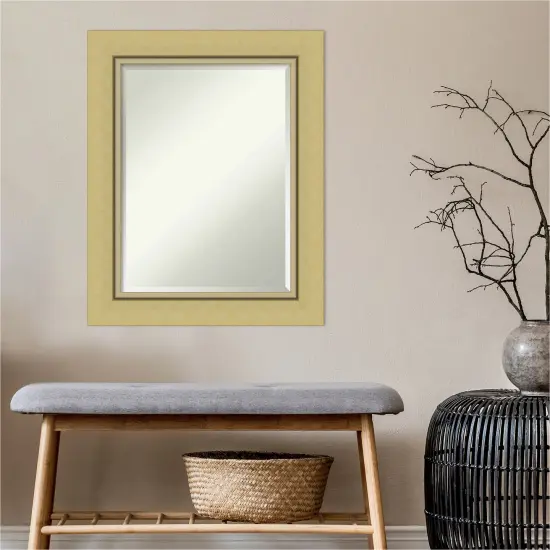 Beveled Bathroom Wall Mirror, Landon Gold Frame {4}