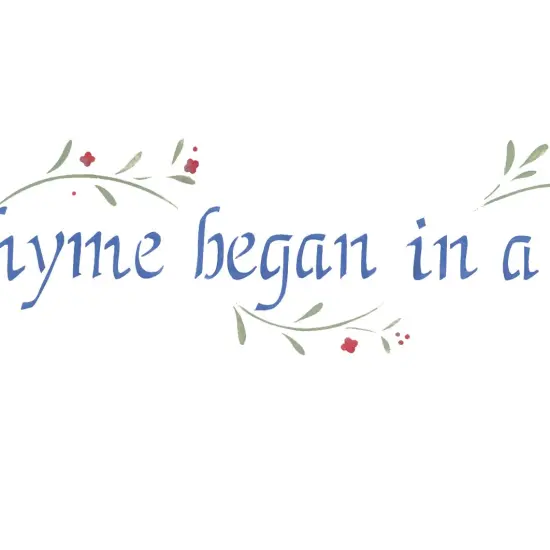 Thyme Began Wall Stencil | 2360 by Designer Stencils | Word & Phrase Stencils | {2}