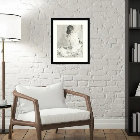 Evening I Neutral (Woman) by Albena Hristova Wood Framed Wall Art Print {5}