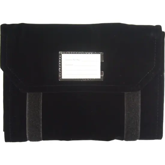 Black Velvet Chain Roll Up 20 Snaps Travel Display by FindingKing {2}