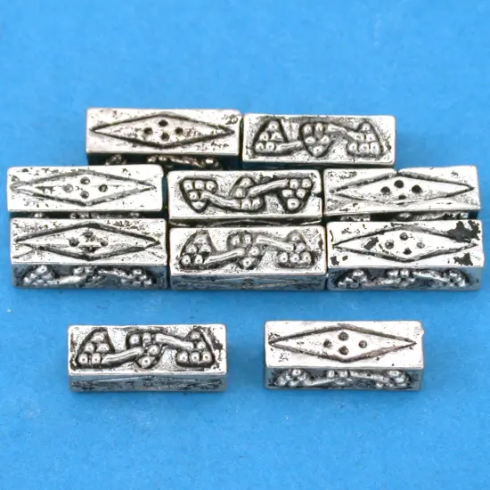 Grapes Tube Beads Antique Silver Plate 12.5mm Approx 15 {1}