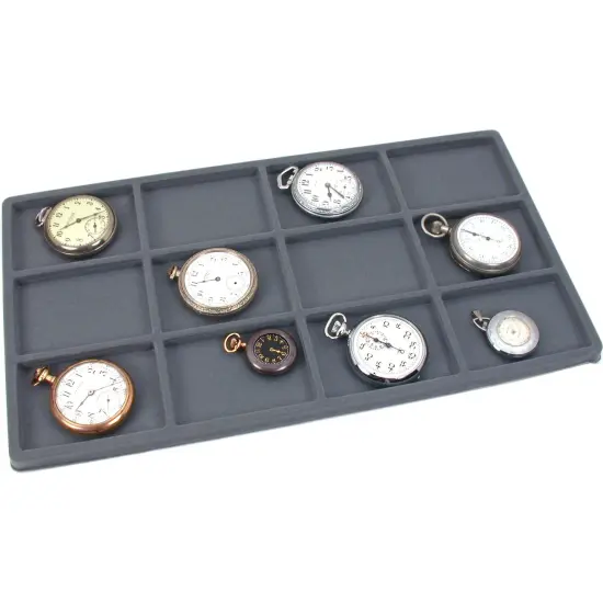 6 Jewelry Box Displays Trays Cases Gray Inserts New {4}