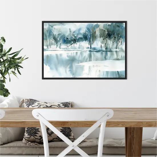 Blue Tree Reflections by Katrina Pete Canvas Wall Art Print Framed {7}