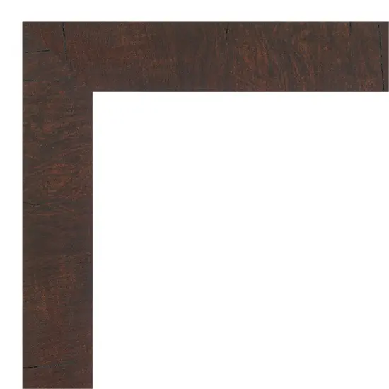 Amanti Art Non-Beveled Wall Mirror, Wildwood Brown Frame {3}