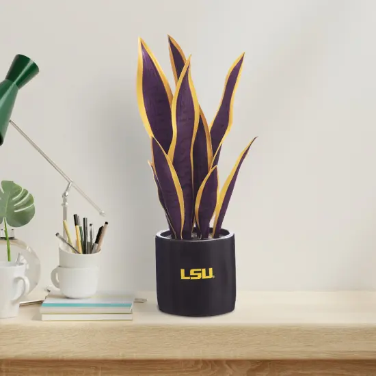 LSU Snake Plant, LSU Faux Snake Plant, LSU Gifts for Men, LSU Gifts for Women, LSU Gifts, Louisiana University Decorations, Office Accessories for Men, Desk Sets and Accessories for Women {4}