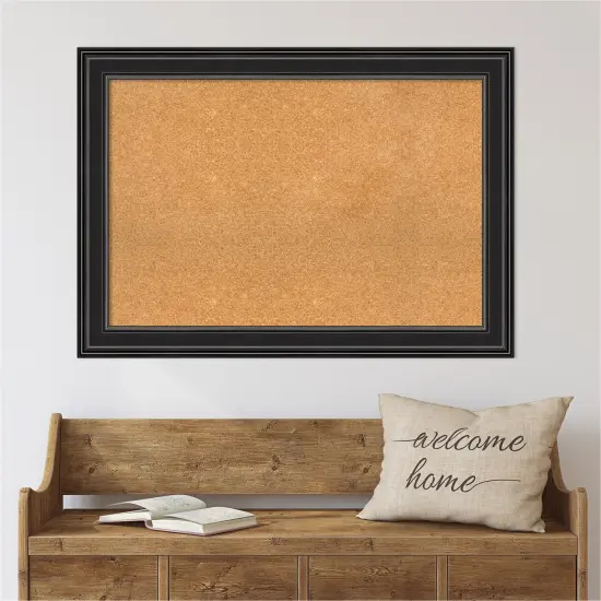 Cork Board, Ridge Frame - Bulletin Board, Organization Board, Pin Board Ridge Black {6}