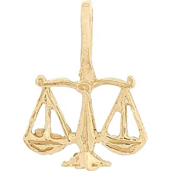 Libra Charm 14k Gold 12mm {1}