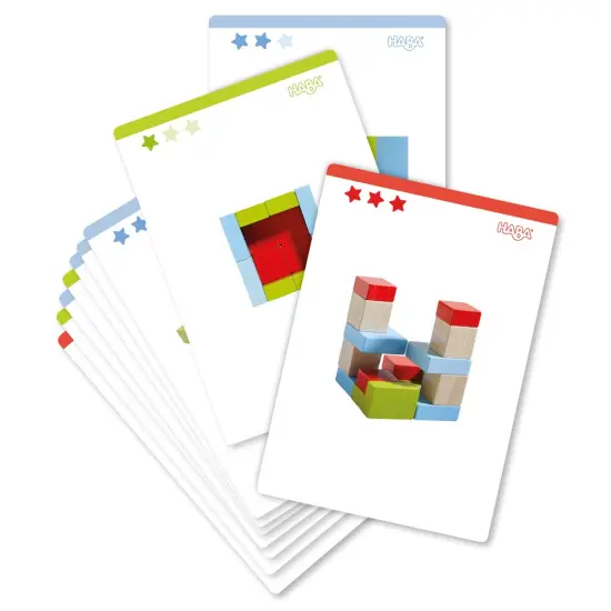 HABA Four by Four Wooden Building Blocks (Made in Germany) Multicolor {4}