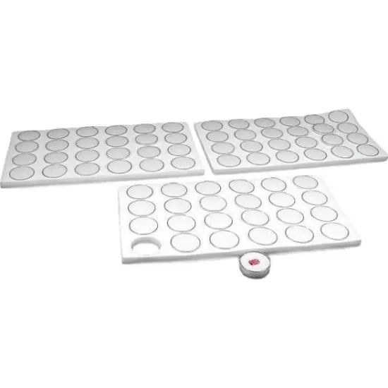 72 Gem Jars Gemstone Tray White Showcase Travel Display {1}