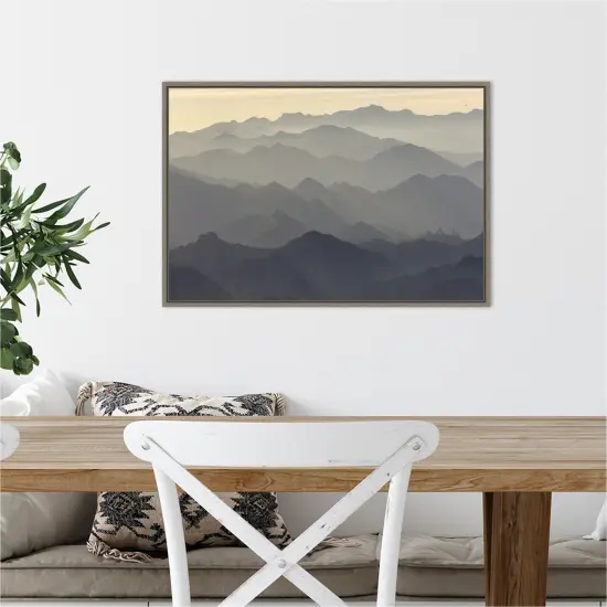 Santa Monica Mountains by Rob Sheppard Danita Delimont 23-in. W x 16-in. H. Canvas Wall Art Print Framed in Grey {5}