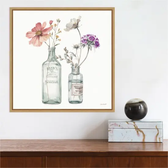 A Country Weekend X v2 with Purple by Lisa Audit Canvas Wall Art Print Framed Grey {6}