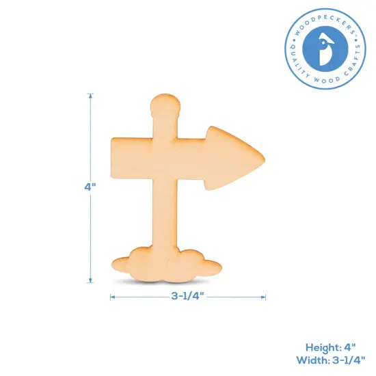 North Pole Sign Post Wood Cutout 4 inch, Unfinished for Crafts | Woodpeckers {3}