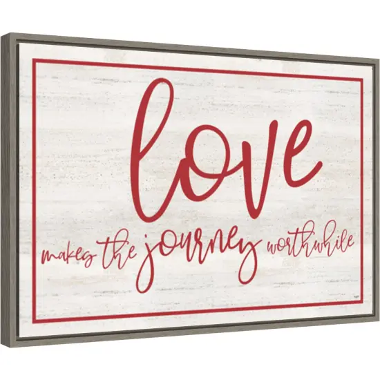 Valentines Sentiment Journey by Tara Reed Canvas Art Framed {2}
