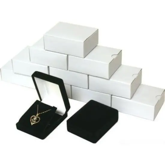 12 Flocked Large Pendant & Chain Boxes {1}