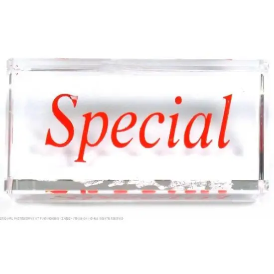 Crystal "Special" Jewelry Sign Showcase Counter Display {1}