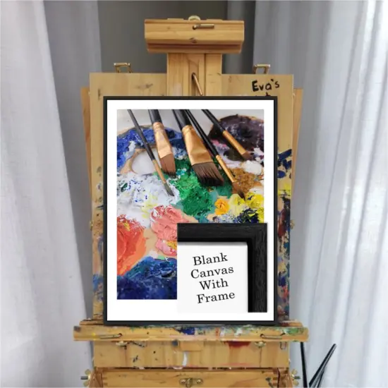 Framed Blank White Canvas for DIY Artwork, Crafts and Painting Sylvie Black {3}