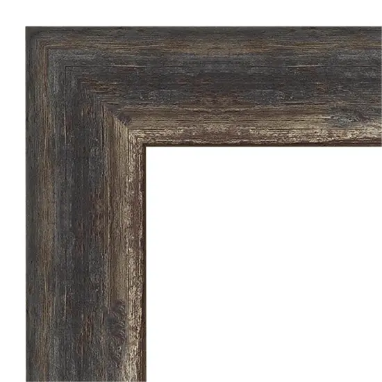 Amanti Art Non-Beveled Wall Mirror, Bark Rustic Char Frame {3}