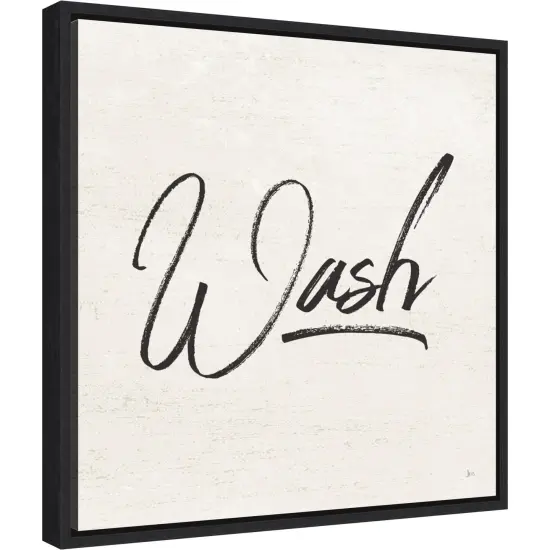 Laundry Script I by Jess Aiken Canvas Wall Art Print Framed Black {2}