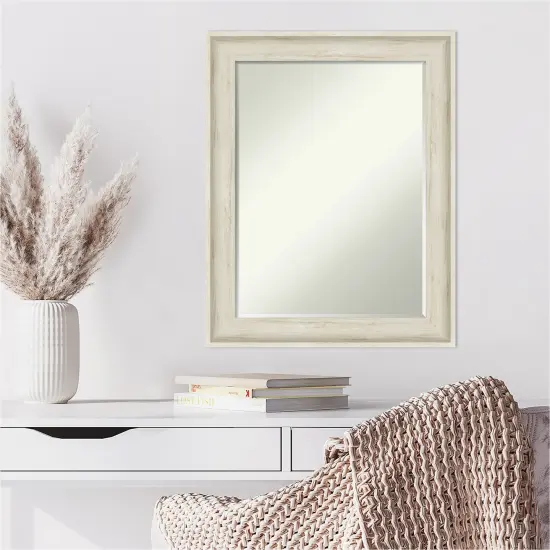Petite Bevel Wall Mirror, Regal Birch Cream Frame {6}
