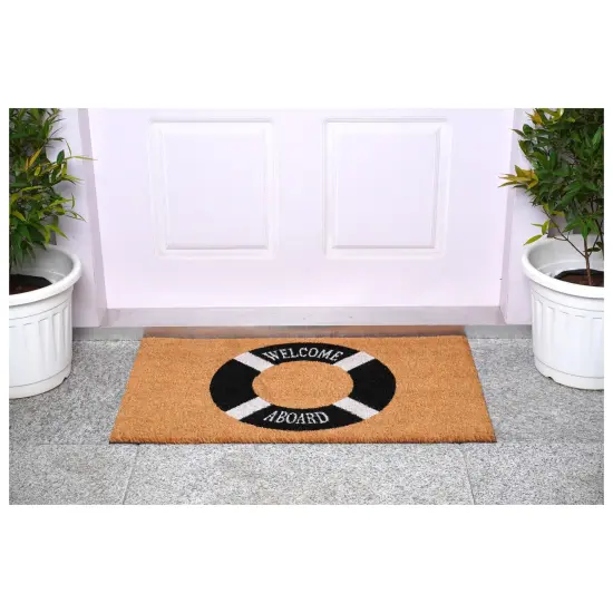 108551729 Welcome Aboard Buoy Doormat {4}