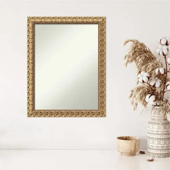 Amanti Art Non-Beveled Wood Wall Mirror, Florentine Gold Frame {5}