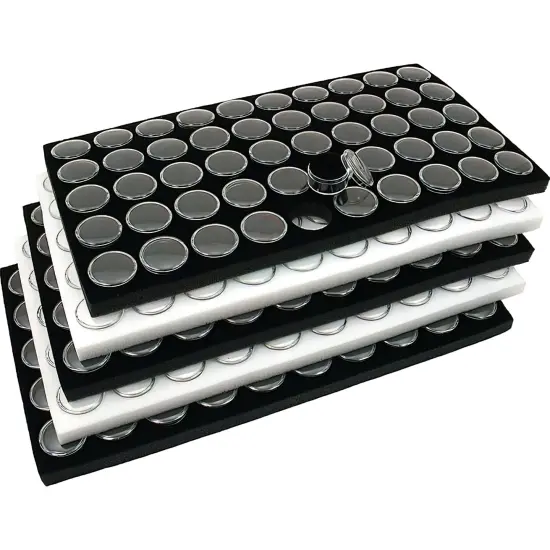 5 Drawer Jewelry Organizer Display Case 250 Gem Jars {3}