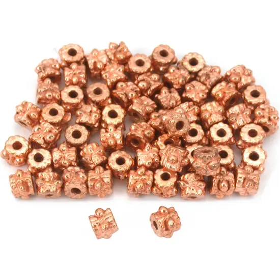 Bali Tube Spacer Beads Copper Plated 3.5mm Approx 60 {1}