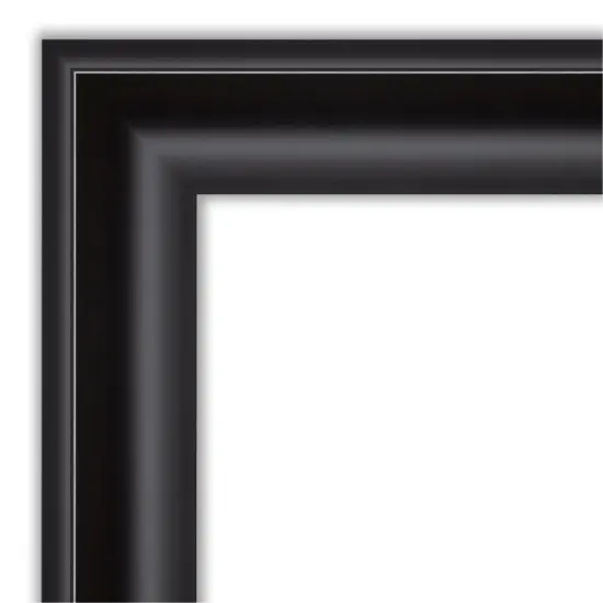 Amanti Art Non-Beveled Wall Mirror, Grand Black Frame {3}