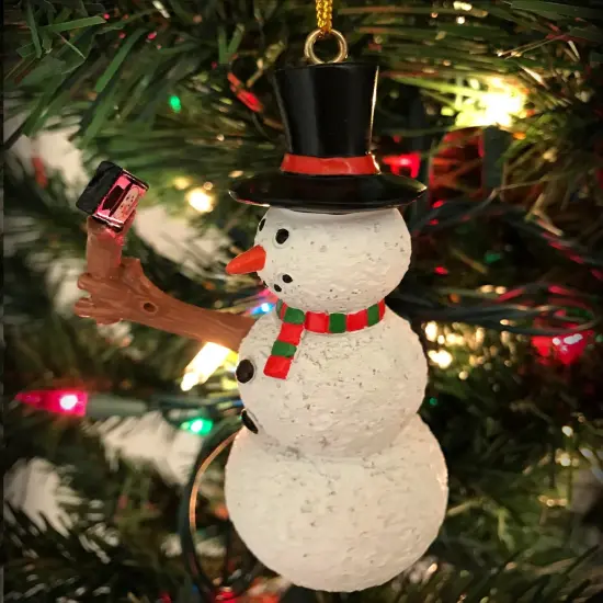 Selfie Stick Snowman&trade; Christmas Ornament {3}