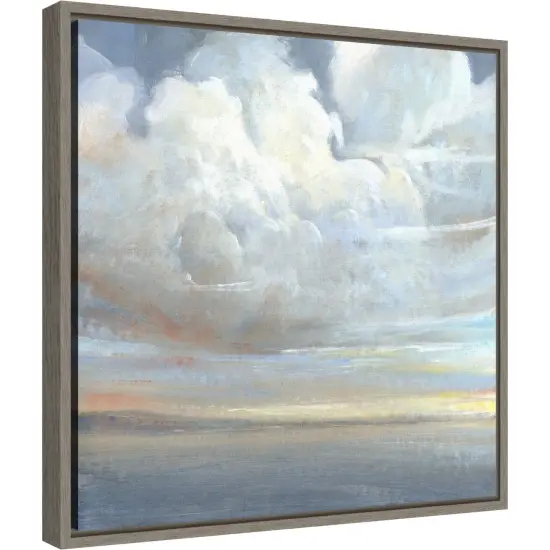 Passing Storm Clouds II by Tim O'Toole 16-in. W x 16-in. H. Canvas Wall Art Print Framed in Grey {2}