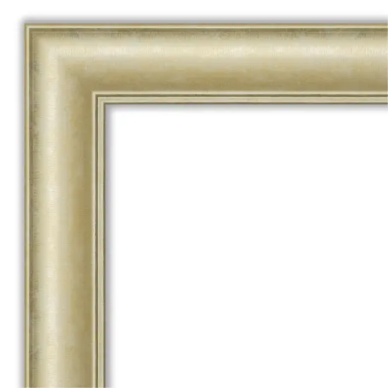 Amanti Art Non-Beveled Wall Mirror, Textured Light Gold Frame {3}