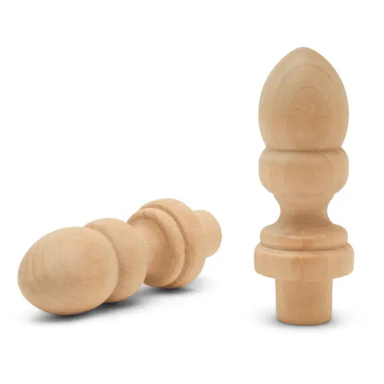 Wood Finials, 2-7/16 inch for Crafting & DIY Dcor |Woodpeckers {1}