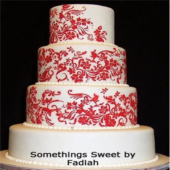 Nature's Vignette Cake Stencil | C431 by Designer Stencils | Cake Decorating Tools | {2}