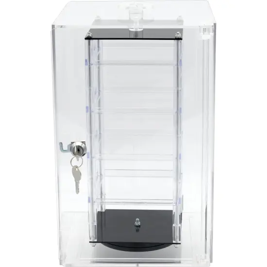 Locking Revolving Rotating Earrings Display Case Stand 32 2" Cards, 13 3/4" High {3}